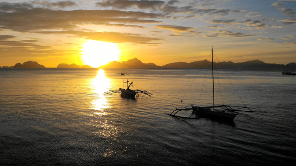 Un tramonto a El Nido Filippine