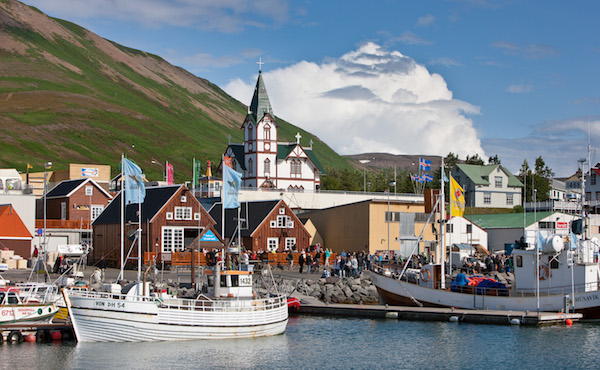 Húsavík, piccolo villaggio in Islanda