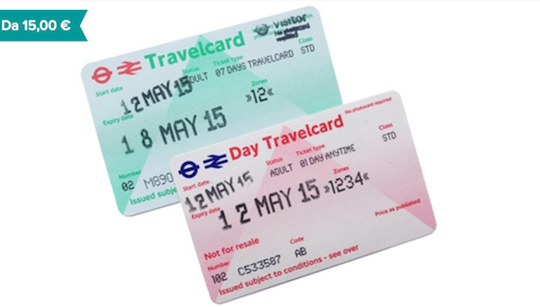 La Travelcard cartacea per i trasporti a Londra