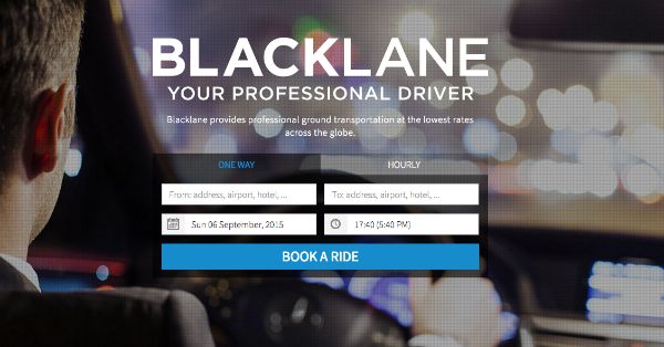 La homepage di Blacklane