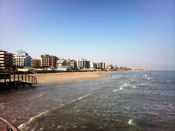 La spiaggia di Riccione, fuori stagione