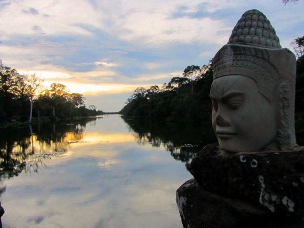 Paesaggio classico in Cambogia 