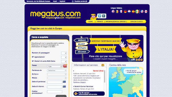 Homepage Megabus.com