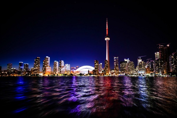 Toronto vista di notte