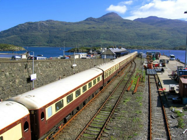 La stazione di Kyle of Lochalsh, Highlands in Scozia