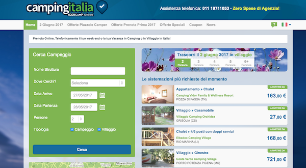 Homepage Campingitalia.it