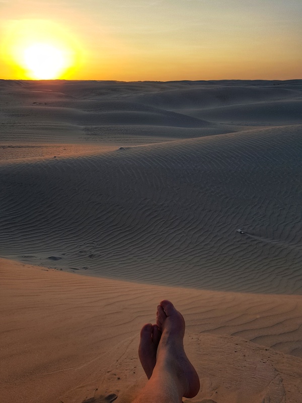 Il tramonto di Khaluf in Oman 