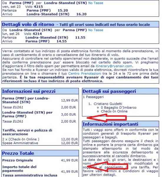 Prenotazione Ryanair