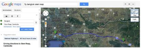 Mappa Google Bangkok - Siem Reap