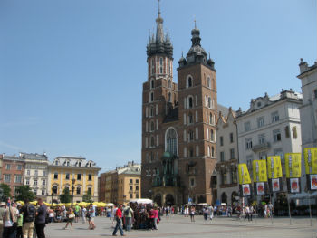 Piazza centrale di Cracovia