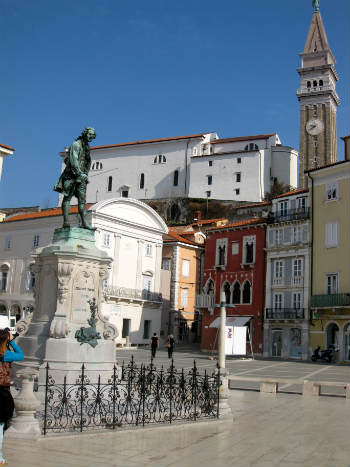 Pirano, Il Campanile di San Giorgio da Piazza Tartini