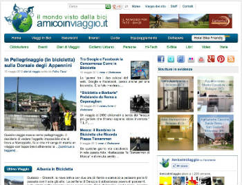 Homepage sito Amiconinviaggio.it
