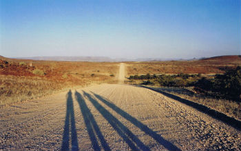 Noi on the road in Namibia