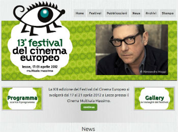 Screenshot sito ufficiale Festival del Cinema europeo