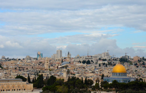 Gerusalemme vista dal Monte degli Ulivi 