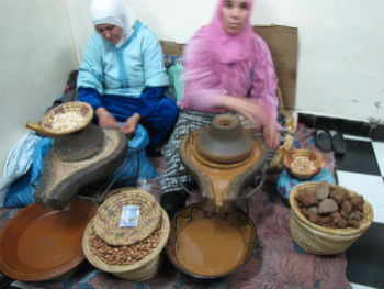 La lavorazione dell'argan