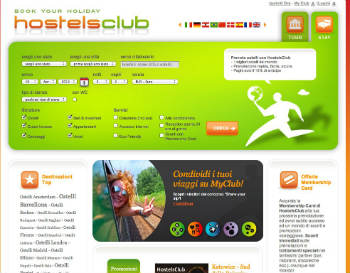 Homepage Hostelsclub
