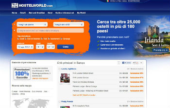 Homepage Hostelworld