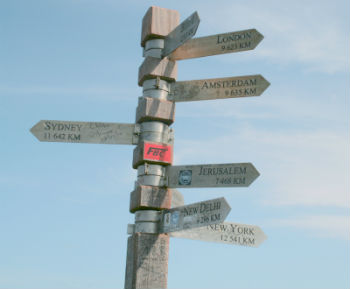 Segnale/monumento sul faro di Cape Point