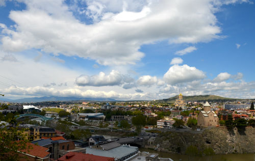 Tbilisi vista dall'alto