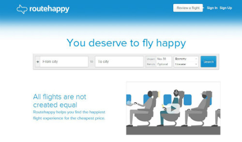 Homepage di Routehappy