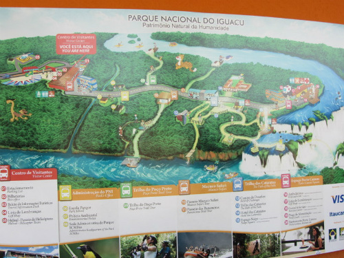 Parco Nazionale Iguazù, la mappa