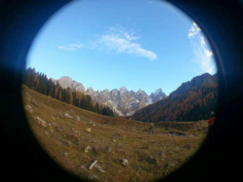 Le Pale di San Martino in fisheye