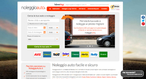 Homepage NoleggioAuto.it