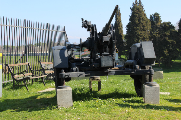 Un cannone, cimelio di guerra