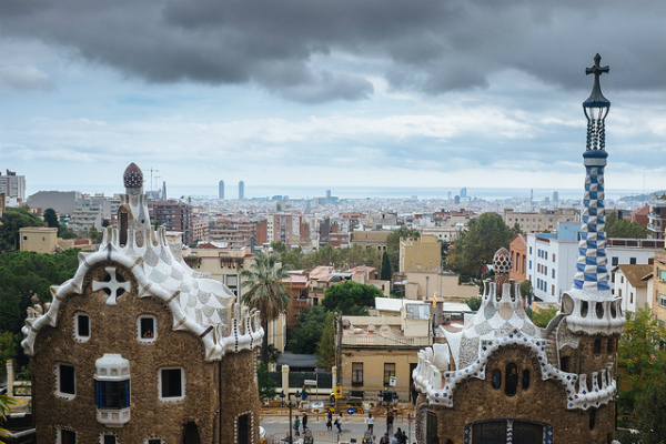 Un panorama di Barcellona dall’alto