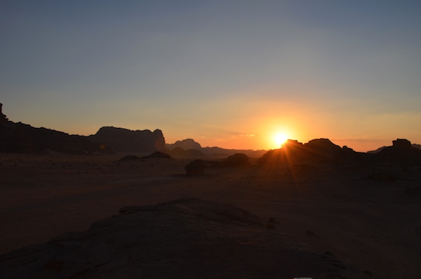 Senza parole un tramonto nel Wadi Rum