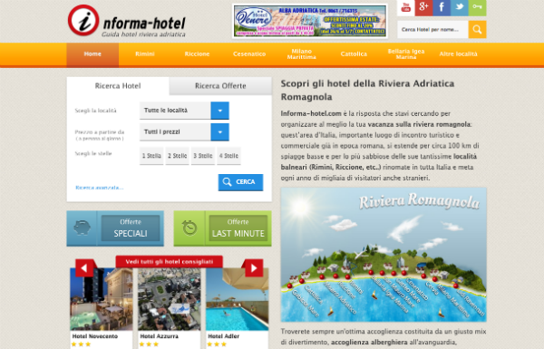 Screenshot del sito Informa-Hotel