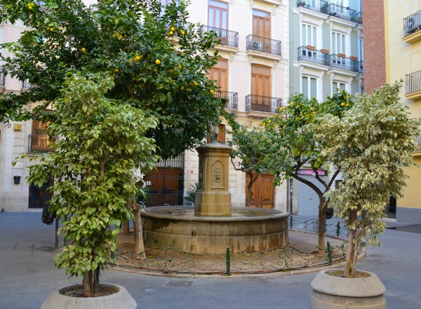 La fontana in Plaza Negrito