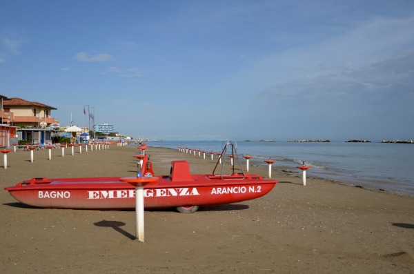 La spiaggia fuori stagione di Bellaria