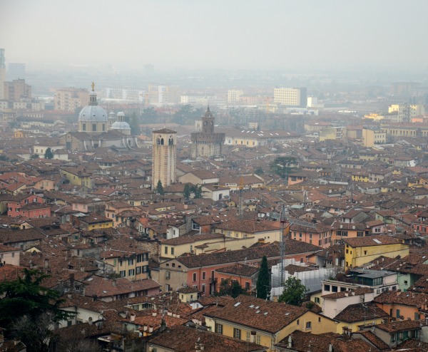 Brescia dall’alto, vista dal Castello