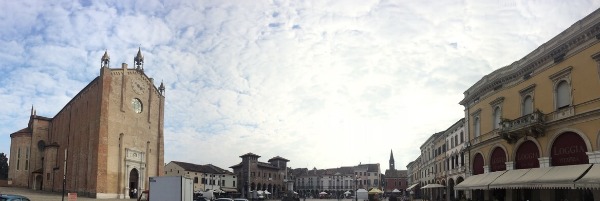 Montagnana, una panoramica della piazza