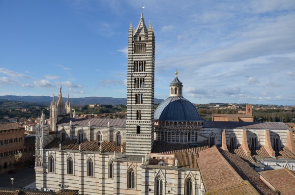 Uno scorcio del Duomo di Siena dall’alto