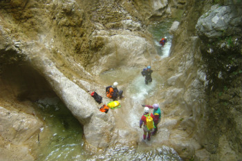 Canyoning nel Nature Acqua Park Pradis di Clauzetto (Pn), nelle Dolomiti Friulane